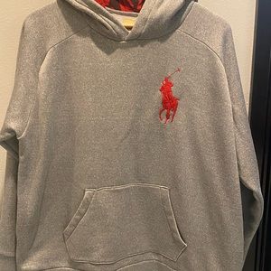 Polo Ralph Lauren sweatshirt heather gray red logo